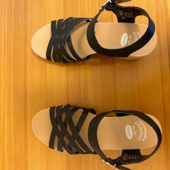 Dr. Scholl's Wedge Heel Strappy Sandals Black - Picture 4 of 5